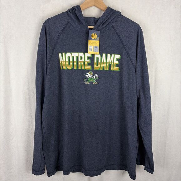 Notre Dame Fighting Irish Lightweight Pullover Hoodie Size Large NWT - Picture 1 of 5
